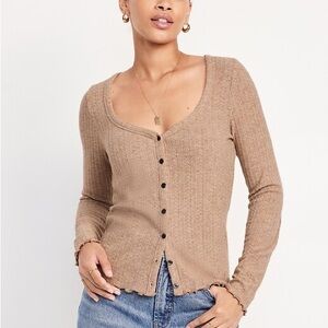 Old Navy Tan Button-Up Cardigan